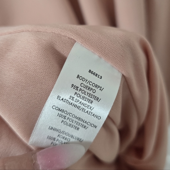 JS Collection Blush Roselle Bow Cocktail Midi Dress New Size 6 - Picture 6 of 6